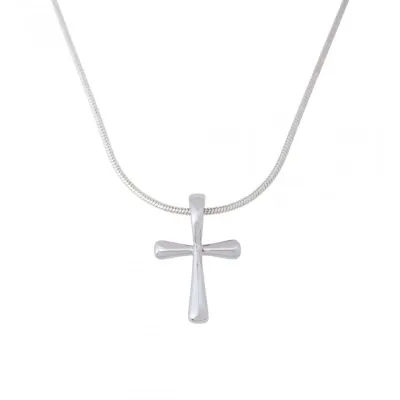 COLLIER AVEC PENDENTIF CROIX EN ARGENT