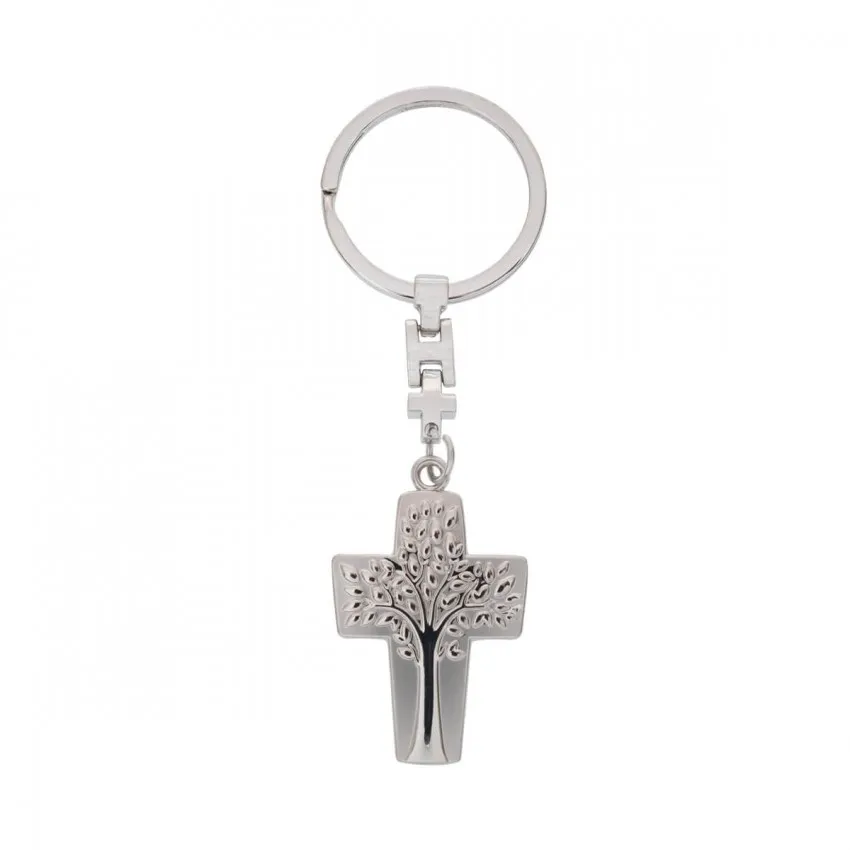 PORTE-CLE CROIX ET ARBRE DE VIE