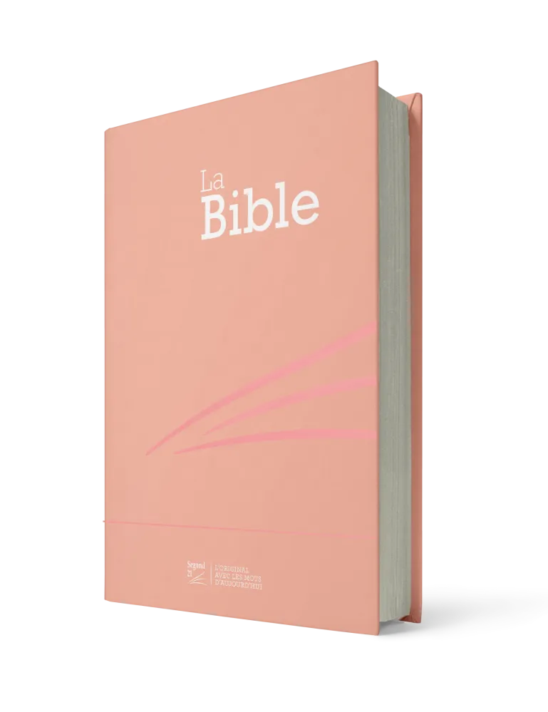 BIBLE SEGOND 21 COMPACTE RIGIDE SKIVERTEX ROSE GUIMAUVE