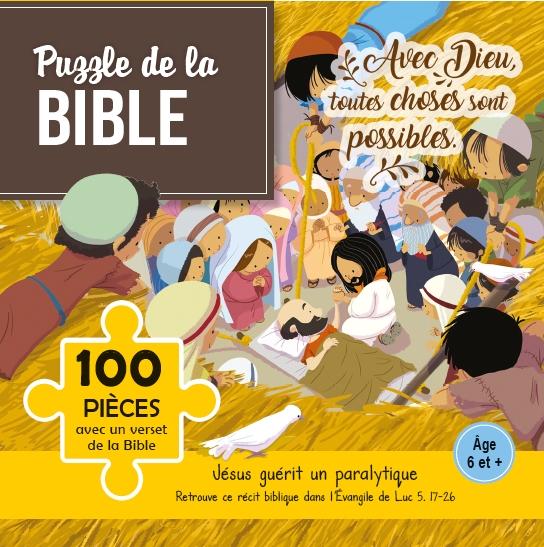 PUZZLE DE LA BIBLE 100 PIECES : JESUS GUERIT UN PARALYTIQUE