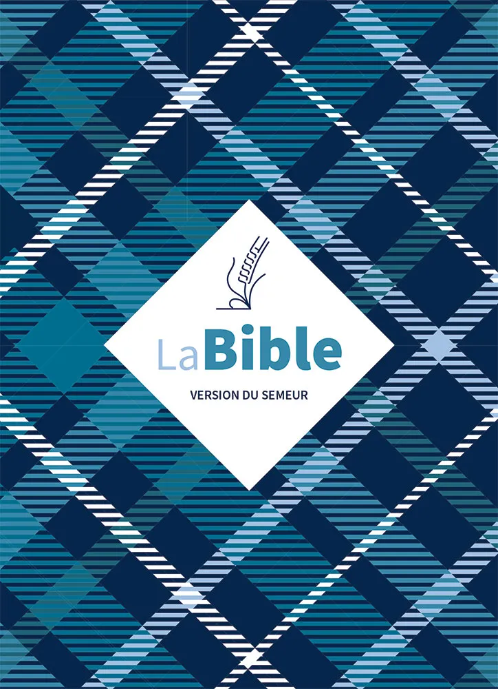BIBLE SEMEUR 2015 TEXTILE SOUPLE TISSU CARREAU TRANCHE BLANCHE