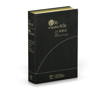 BIBLE SEGOND 21 VIE NOUVELLE SOUPLE FIBROCUIR NOIR TRANCHES OR