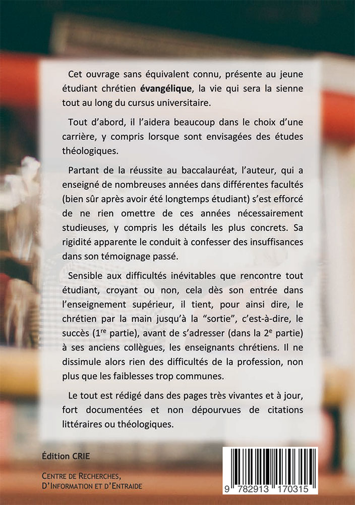 VIVRE EN CHRETIEN A L'UNIVERSITE