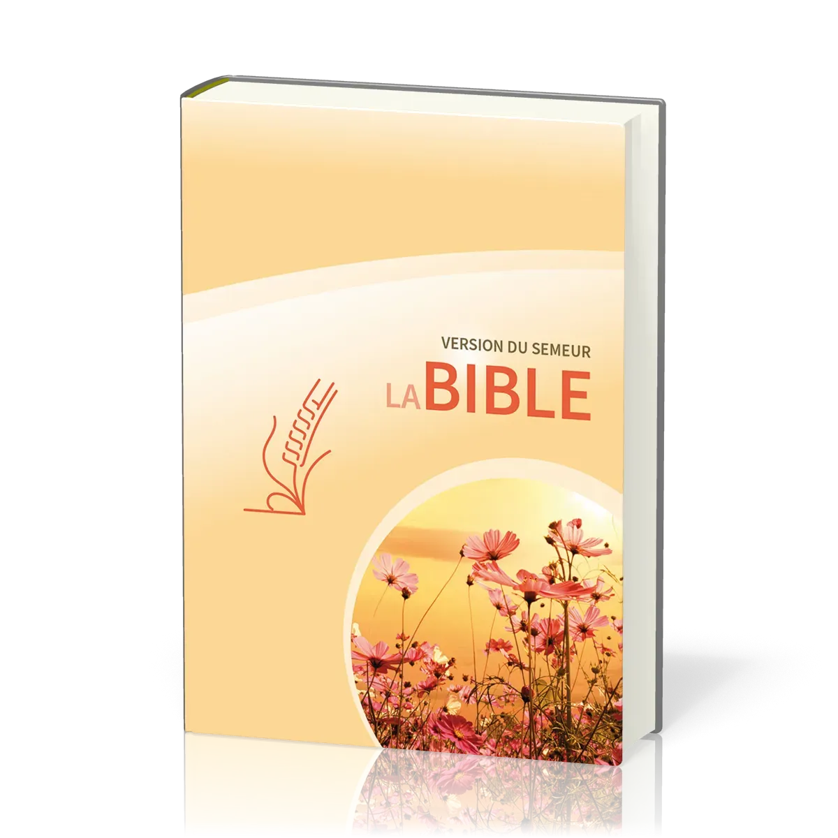 BIBLE SEMEUR 2015 RIGIDE JAUNE ILLUSTREE FLEURS TRANCHE BLANCHE