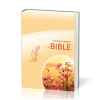 BIBLE SEMEUR 2015 RIGIDE JAUNE ILLUSTREE FLEURS TRANCHE BLANCHE