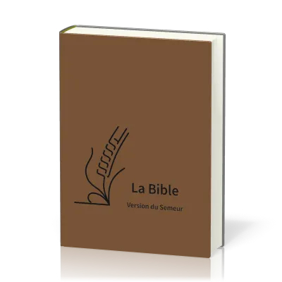 BIBLE SEMEUR 2015 SOUPLE TEXTILE MARRON TRANCHE BLANCHE