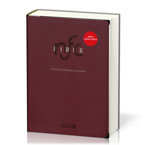 BIBLE NFC SEMI-RIGIDE GROS CARACTERES TRANCHE OR AVEC DEUTEROCANONIQUES