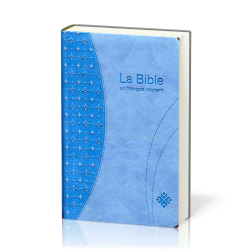 BIBLE FR. COURANT SIMILI BLEU COMPACTE ONGLETS