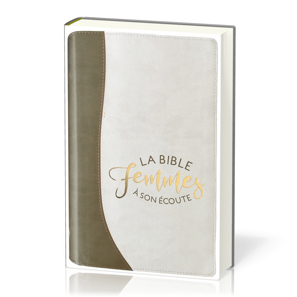 BIBLE SEGOND 1910 FEMMES A SON ECOUTE SOUPLE BLANC ET SABLE - NOUVLLE EDITION