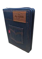 BIBLE SEMEUR 2015 SOUPLE JEANS AVEC ZIP TRANCHE BLANCHE