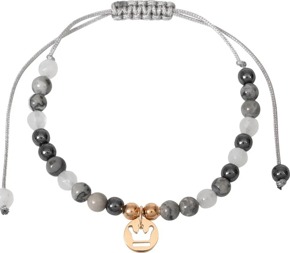 BRACELET PIERRE ET PENDENTIF DORE COURONNE