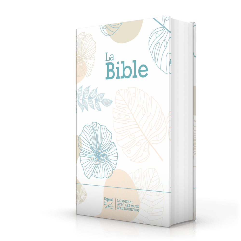 BIBLE SEGOND 21 COMPACTE "PREMIUM STYLE" RIGIDE TOILEE MATELASSEE  MOTIF FEUILLE