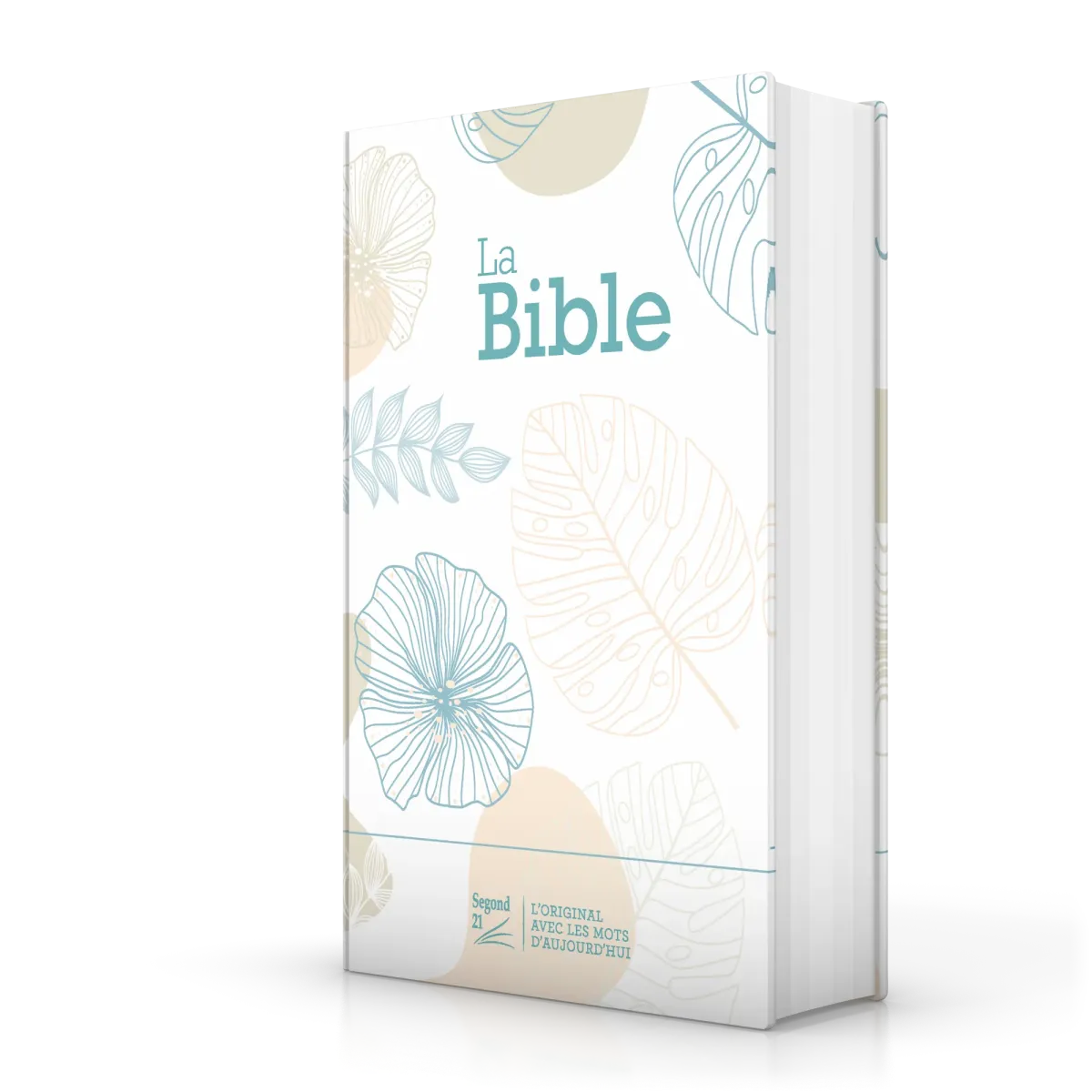 BIBLE SEGOND 21 COMPACTE "PREMIUM STYLE" RIGIDE TOILEE MATELASSEE  MOTIF FEUILLE