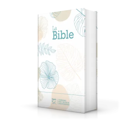 BIBLE SEGOND 21 COMPACTE "PREMIUM STYLE" RIGIDE TOILEE MATELASSEE  MOTIF FEUILLE