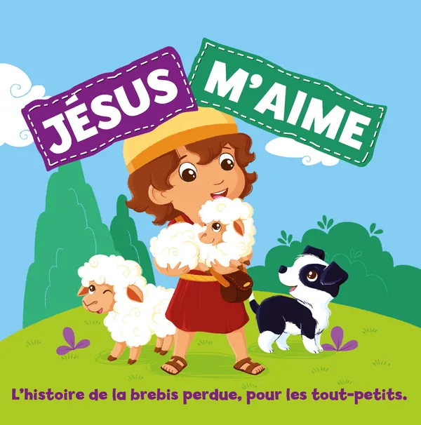 JESUS M'AIME - LIVRE TISSUS HISTOIRE DE LA BREBIS PERDUE