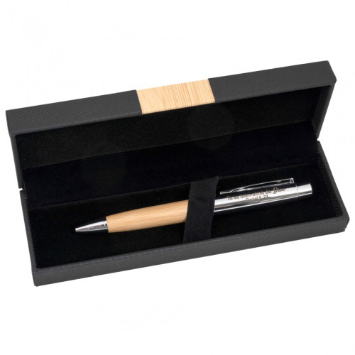 STYLO A BILLE "BAMBOU" DANS SA BOITE