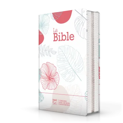 BIBLE SEGOND 21 COMPACTE "PREMIUM STYLE" SOUPLE MOTIF FLEURI FERMETURE ECLAIR
