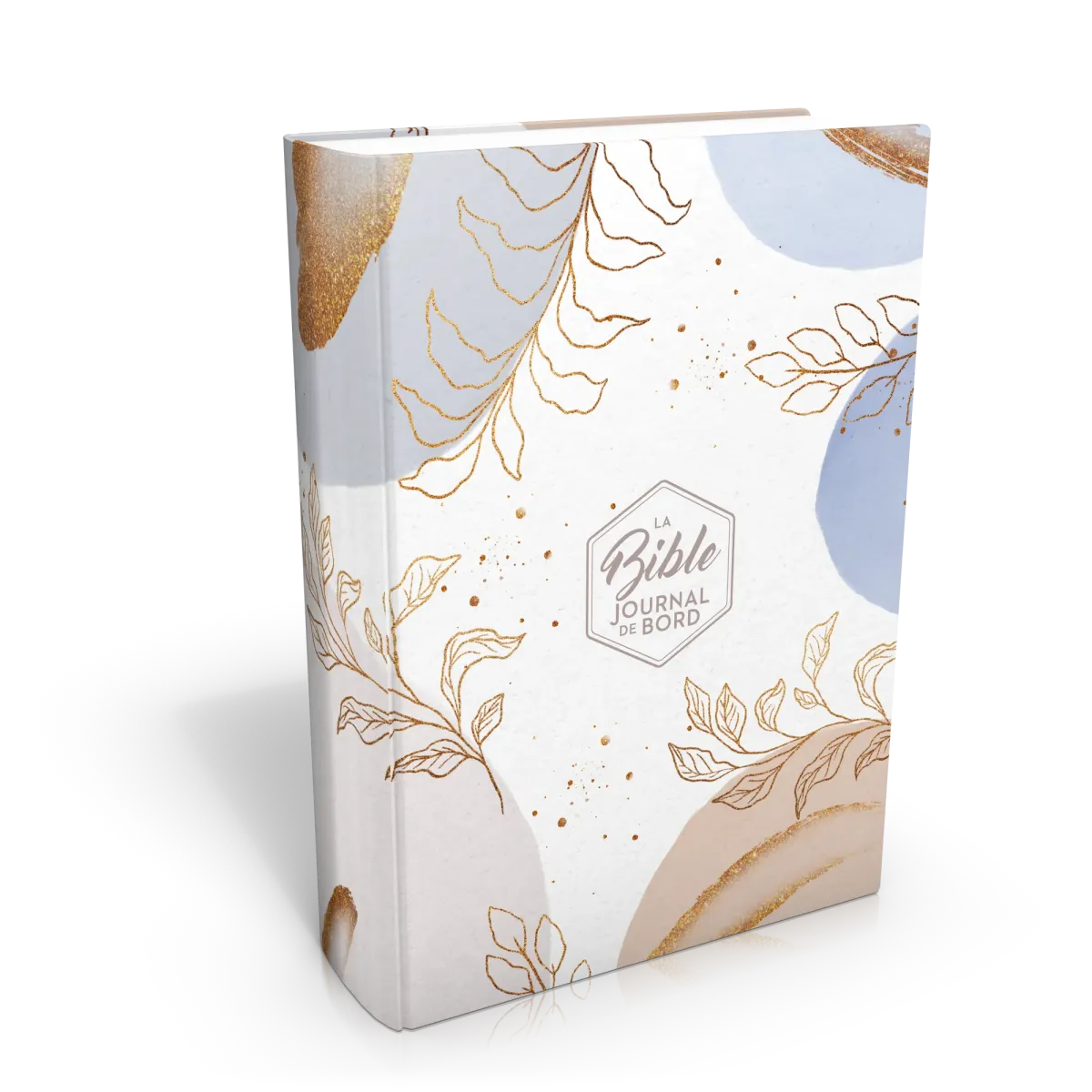 BIBLE SEGOND 21 JOURNAL DE BORD RIGIDE TOILE IMPRIMEE MOTIFS - BEIGE BLEU