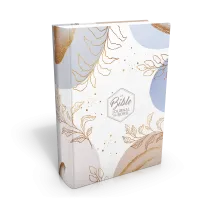BIBLE SEGOND 21 JOURNAL DE BORD RIGIDE TOILE IMPRIMEE MOTIFS - BEIGE BLEU