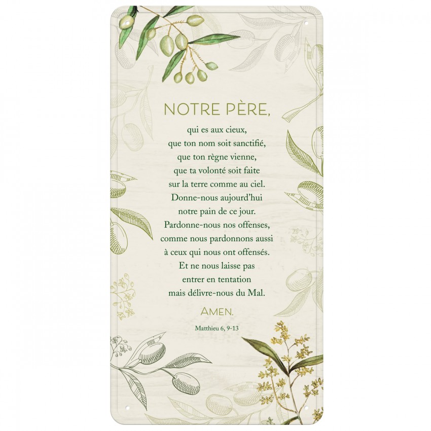 PLAQUE VINTAGE NOTRE PERE