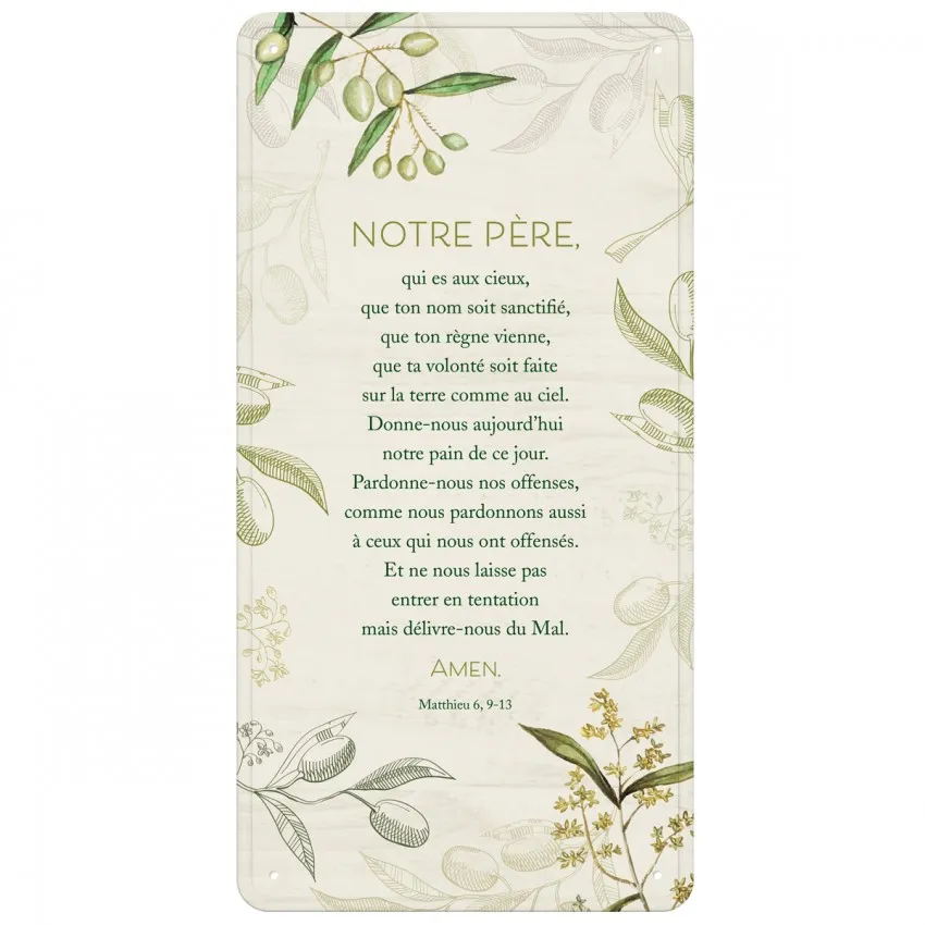 PLAQUE VINTAGE NOTRE PERE