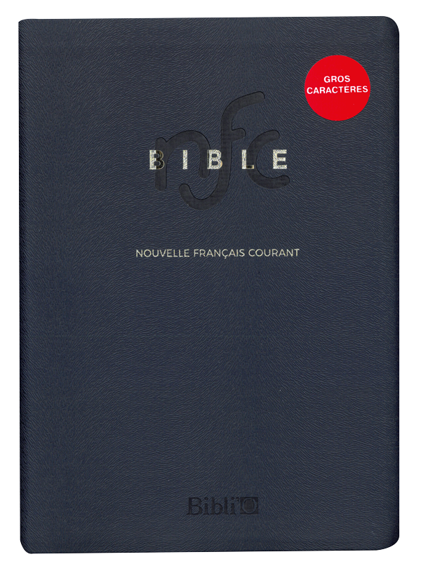 BIBLE NFC SEMI-RIGIDE GROS CARACTERES TRANCHE OR SANS DEUTEROCANONIQUE