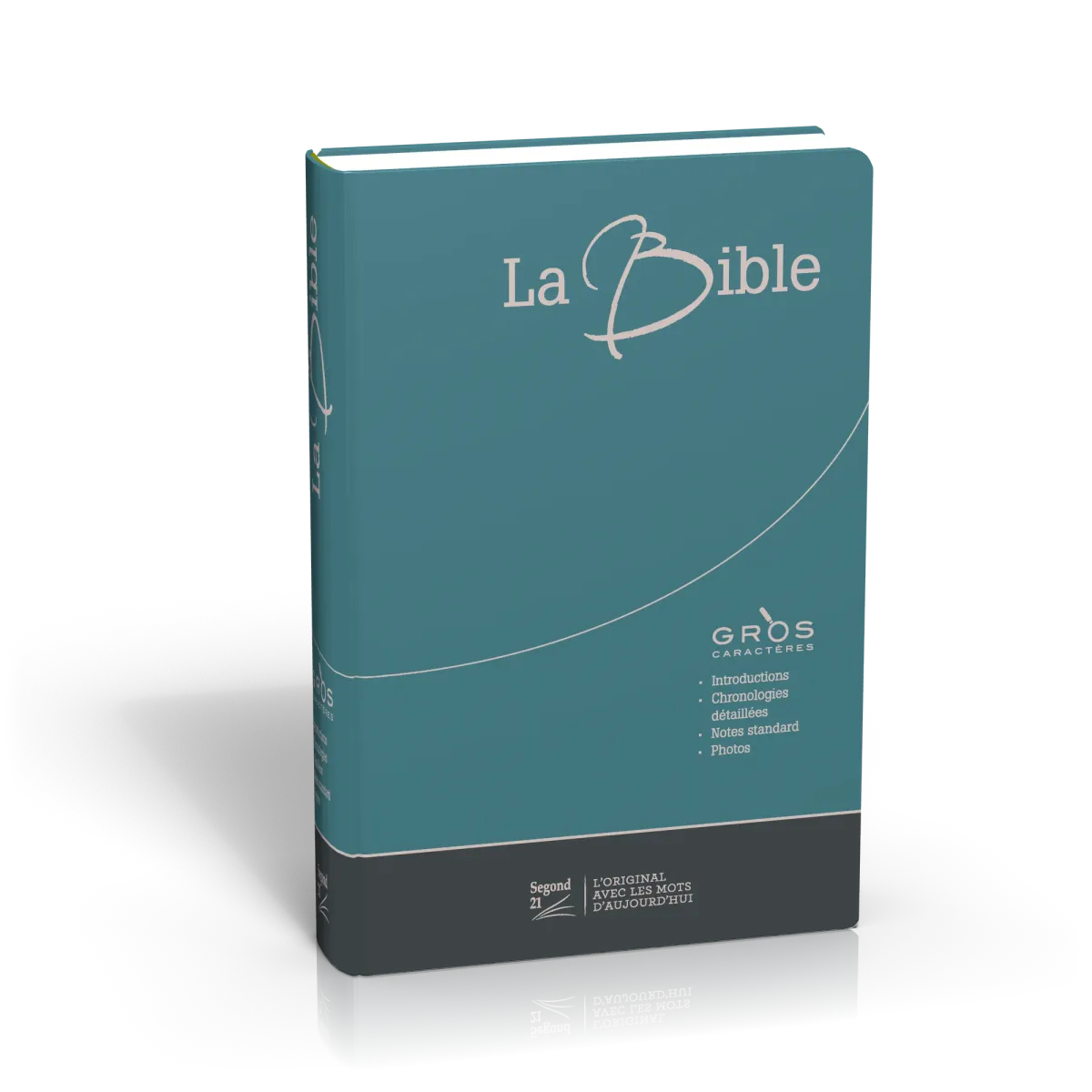 BIBLE SEGOND 21 GROS CARACTERES DUO BLEU/GRIS SEMI-RIGIDE TOILE