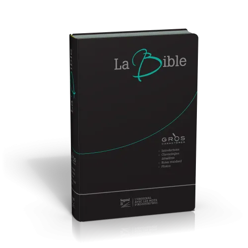 BIBLE SEGOND 21 GROS CARACTERES SOUPLE FIBROCUIR NOIR