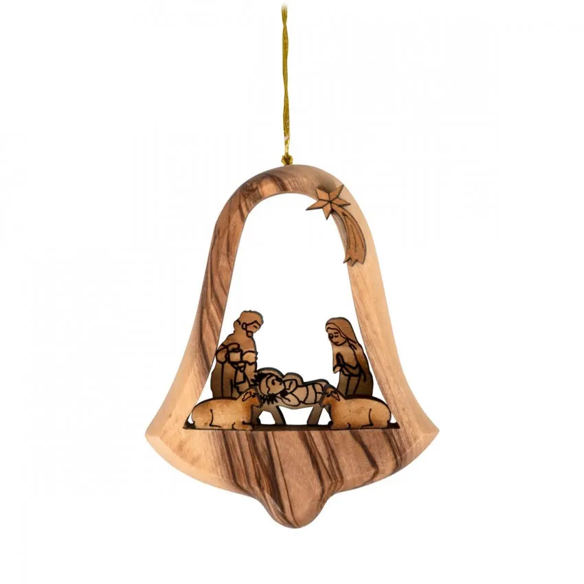 DECORATION A SUSPENDRE CRECHE DANS CLOCHE