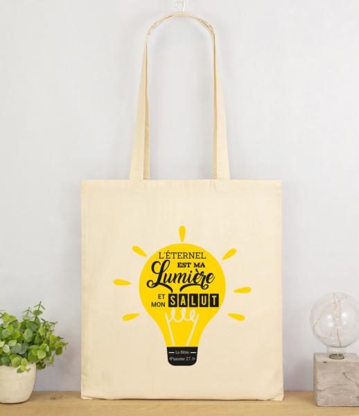 TOTE BAG COTON ECRU PS 27.1 - LUMIERE