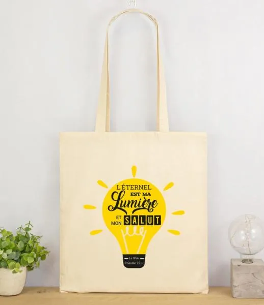 TOTE BAG COTON ECRU PS 27.1 - LUMIERE