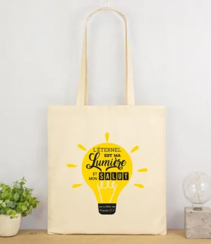TOTE BAG COTON ECRU PS 27.1 - LUMIERE