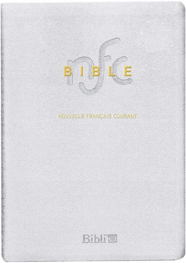 BIBLE NOUVELLE FR. COURANT SOUPLE BLANCHE CUIR TRANCHE OR AVEC DEUTEROCANONIQUES - MARIAGE