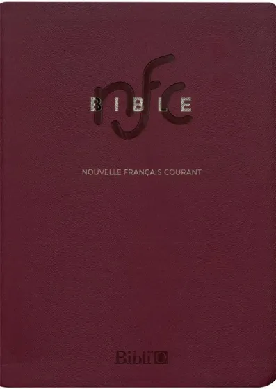 BIBLE NOUVELLE FR. COURANT SOUPLE SIMILICUIR TRANCHE OR FERMETURE GLISSIERE AVEC DEUTEROCANONIQUE