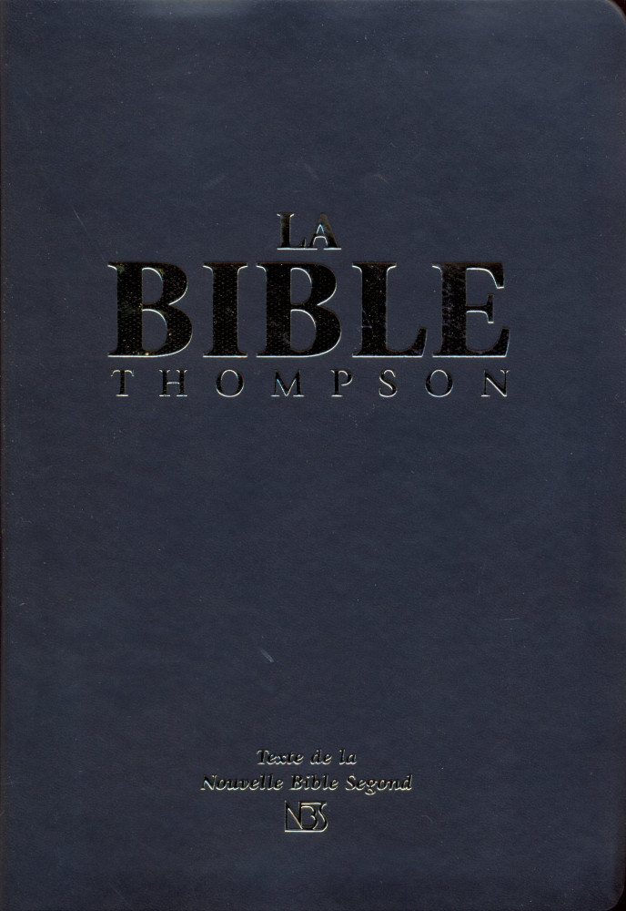 BIBLE NBS THOMPSON SOUPLE VINYL NOIR TR. OR ONGLETS