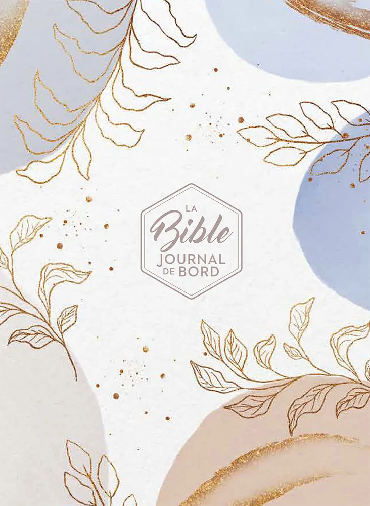 BIBLE SEGOND 21 JOURNAL DE BORD RIGIDE TOILE IMPRIMEE MOTIFS - BEIGE BLEU