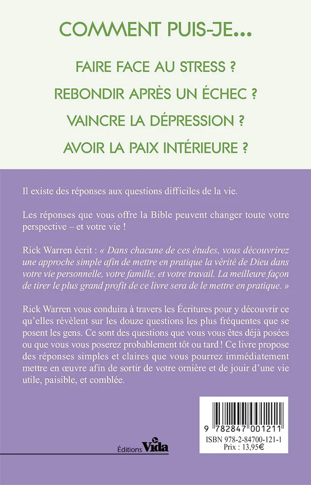 REPONSES DE DIEU - AUX QUESTIONS DIFFICILES DE LA VIE