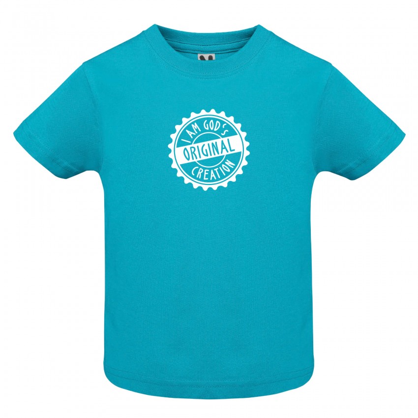 T-SHIRT BLEU POUR BEBE - 6 MOIS