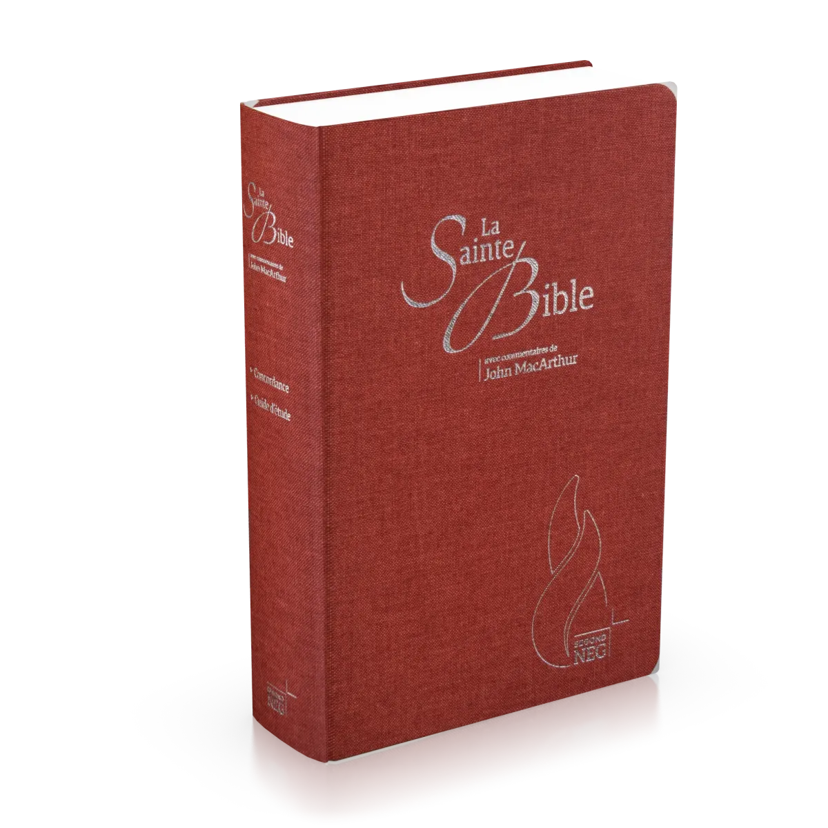 BIBLE NEG MACARTHUR SOUPLE TOILE COULEUR CARMIN