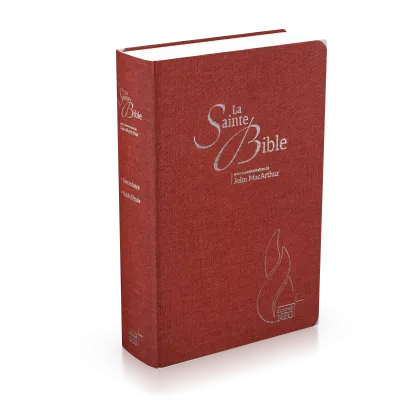 BIBLE NEG MACARTHUR SOUPLE TOILE COULEUR CARMIN