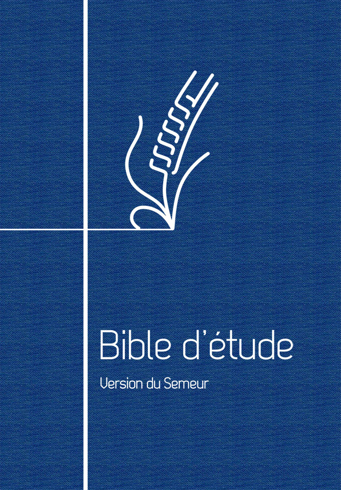 BIBLE SEMEUR 2015 ETUDE SOUPLE BLEUE TRANCHE BLANCHE