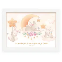 CADRE POSTER ENFANT LAPIN