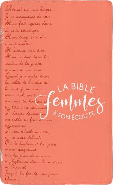 BIBLE SEGOND 1910 FEMMES A SON ECOUTE SOUPLE CORAIL - NOUVELLE EDITION