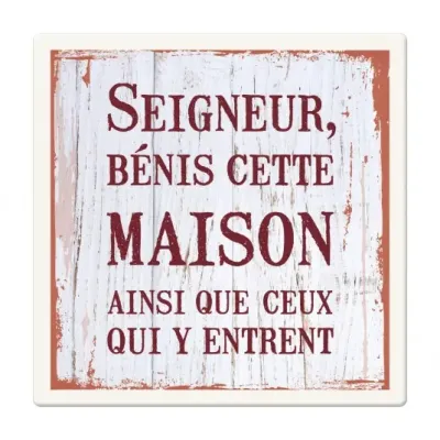 CERAMIQUE VINTAGE "BENI CETTE MAISON"