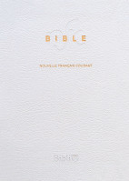 BIBLE NOUVELLE FR. COURANT SOUPLE BLANCHE CUIR TRANCHE OR AVEC DEUTEROCANONIQUES - MARIAGE