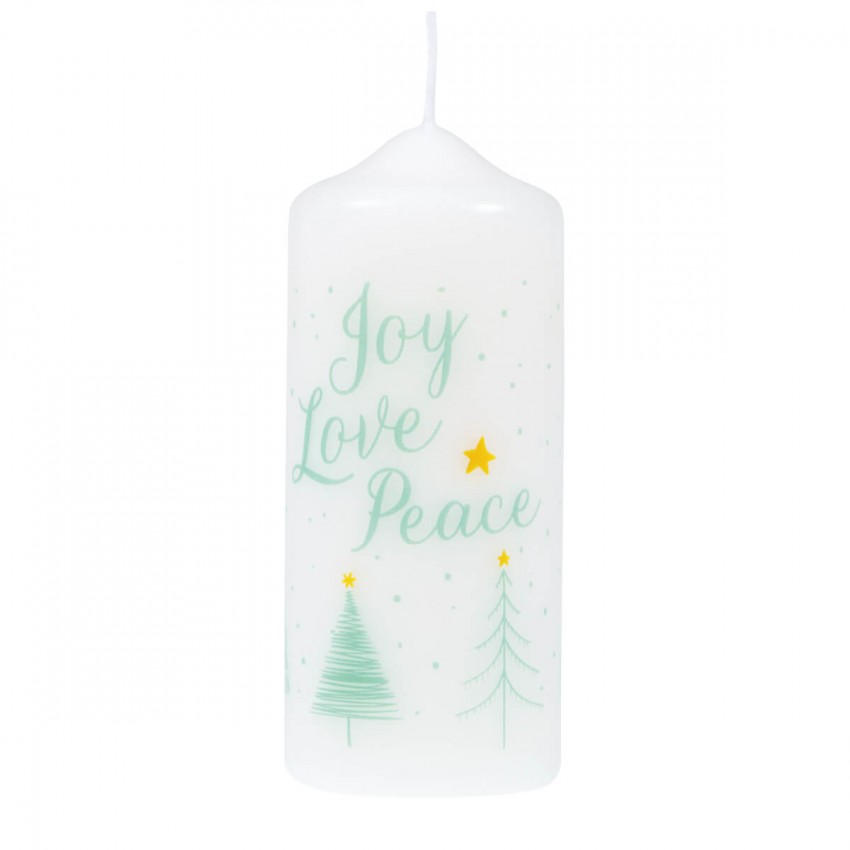 BOUGIE DE NOEL JOY LOVE PEACE