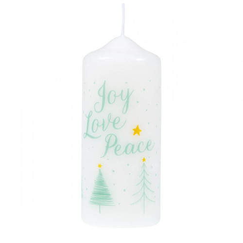 BOUGIE DE NOEL JOY LOVE PEACE