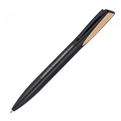 STYLO A BILLE EN METAL ET BAMBOU
