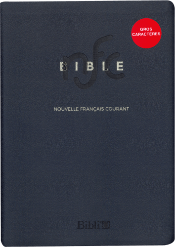 BIBLE NOUVELLE FR. COURANT SEMI-RIGIDE GROS CARACTERES TRANCHE OR SANS DEUTEROCANONIQUE