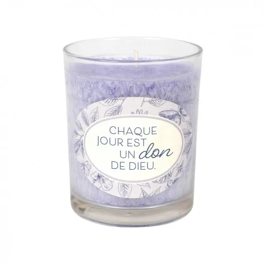 BOUGIE PARFUMEE LAVANDE H8CM D6.5CM CHAQUE JOUR